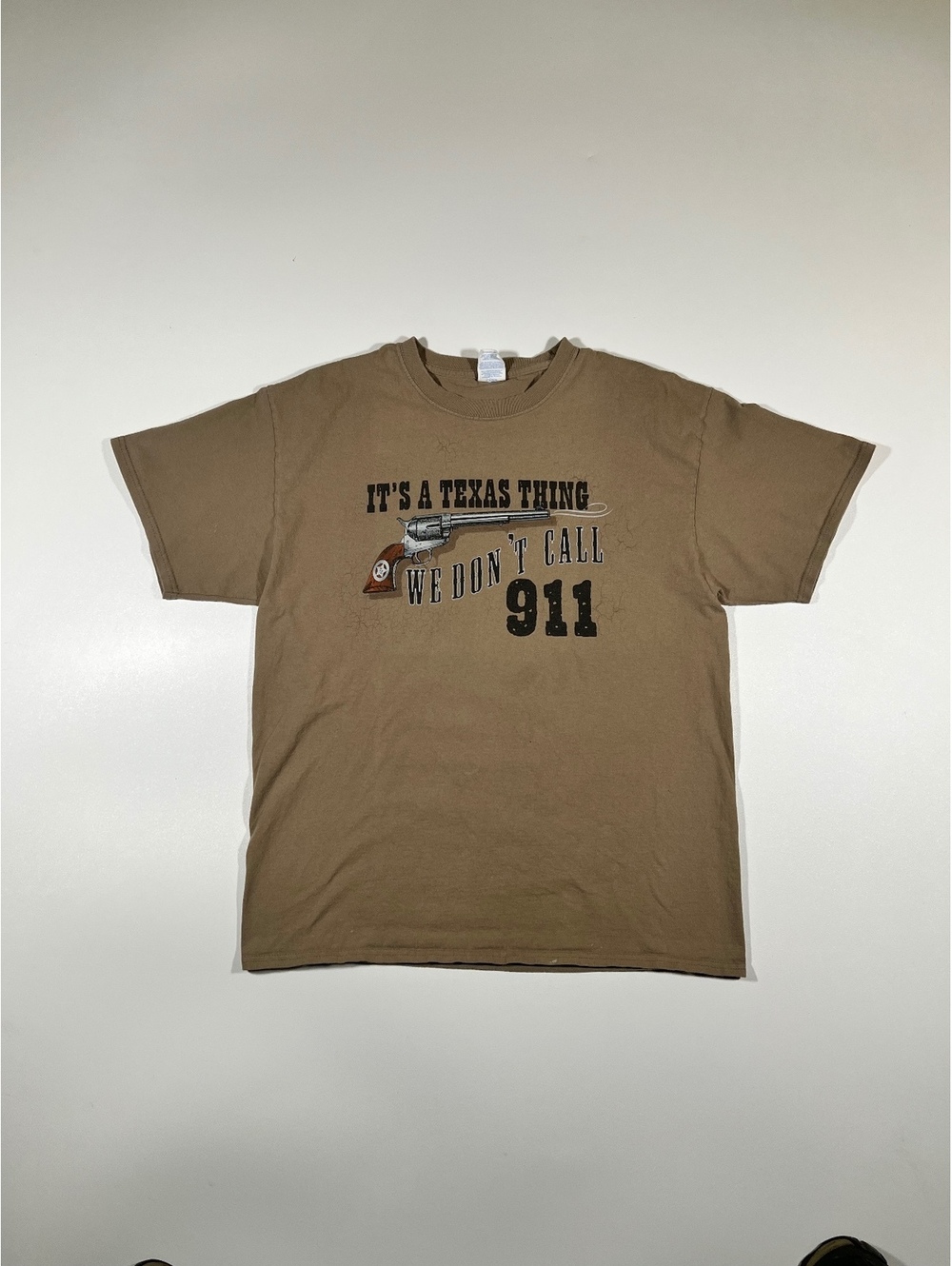 It's A Texas Thing We Don't Call 911 Revolver Graphic T-Shirt Western Humor